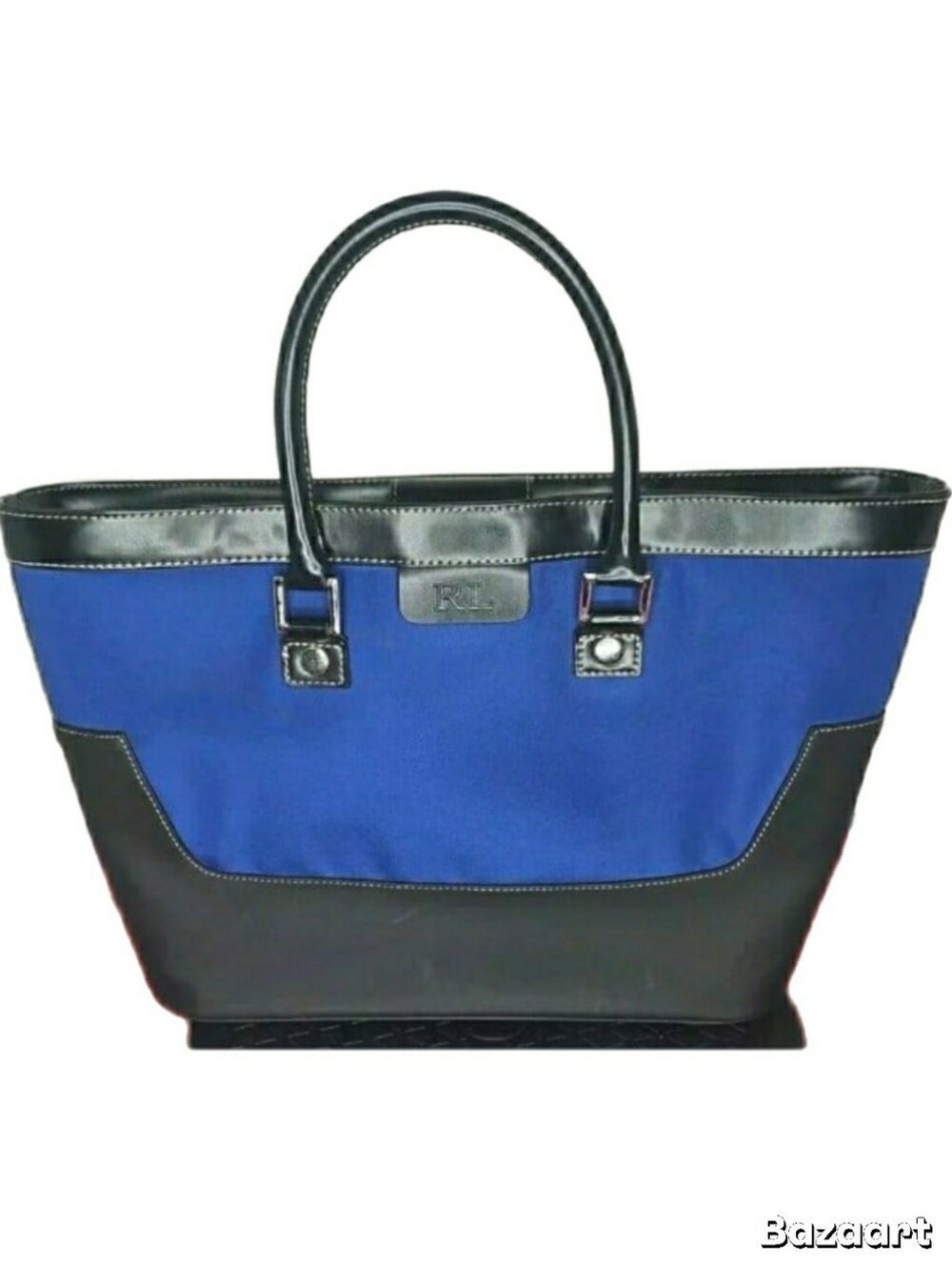 Ralph Lauren Blue & Black Tote Bag - Classic Women's Carryall